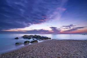 Italian Coastline Photography Imprime: Sunrise