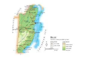 Mapa de Belice.