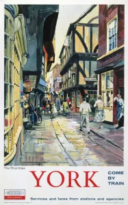 Venta de obras de arte: La Shambles, York, cartel BR, 1962.