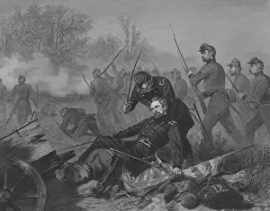 Civil War Engravings Imprime: Attack at Chantilly