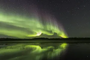 Aurora Borealis Reflection Imprime: Aurora reflection