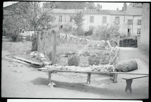 French Village Life Imprime: Drying and Sorting Wool