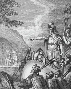 Ancient Roman Leaders Imprime: Julius Caesar Commanding Forces