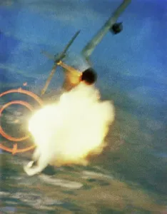 Vietnam War Aircraft Imprime: Wing of MIG-17 Exploding