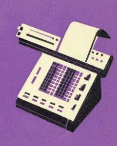 Captivating Pop Art Illustrations Imprime: Adding Machine