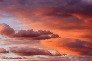 Cloud Formation Photography Imprime: Cloud formations, evening sky, Namibia