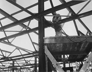 Industrial Photography 1930s Imprime: Construction Worker