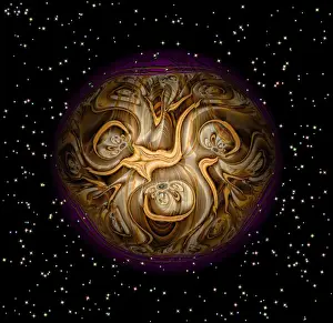 Geometric Pattern Illustration Imprime: Fractal object