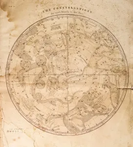 Cartography Artwork Imprime: Celestial Map 1856