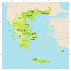 Mapa Vector de Grecia