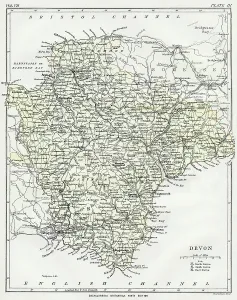 Mapa de Devon 1883
