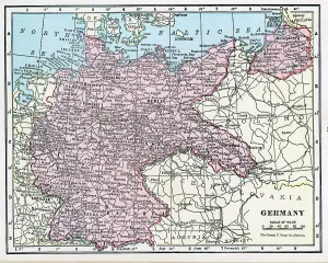 Vintage German Maps Imprime: Map Of Germany