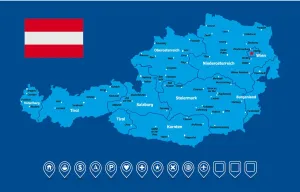 Map Illustrations For Sale Imprime: Austria Map