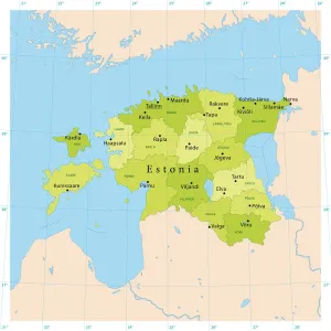 Mapa de Vectores de Estonia