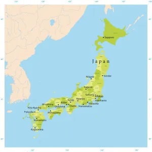 Mapa Vector de Japón