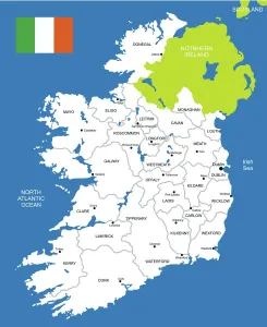Impresiones de Mapa detallado de Irlanda República De Irlanda Imprime: Mapa de Irlanda