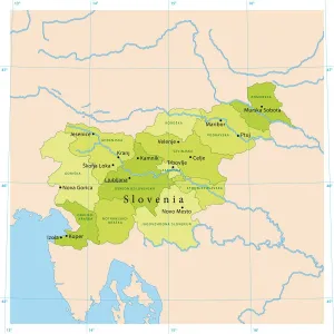 Mapa Vector de Eslovenia.