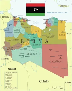 Mapa de Referencia de Libia con Claves.