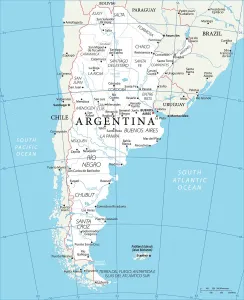 Argentina Map Imprime: Agentina Refernce Map