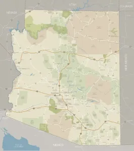 Arizona Road Map Imprime: Arizona Map
