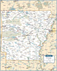 Arkansas Map Imprime: Arkansas State Map
