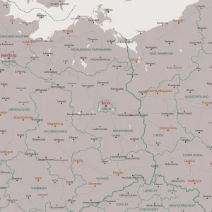 Mapa Vector del Área de Berlín Brandenburg