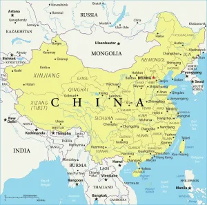 Mapas De Referencia Imprime: Mapa de Referencia de China.