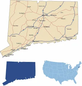 Reference Maps For Design Imprime: Connecticut road map