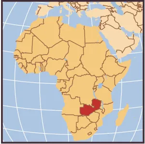 Africa Country Maps Imprime: Democratic Republic of the Congo locator map