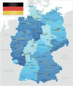 Alemania - mapa de carreteras.