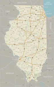 Mapa de Illinois