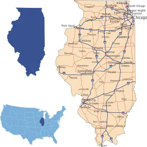 Reference Maps For Design Imprime: Illinois road map