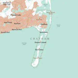 Vector Cartography Design Imprime: MA Barnstable Chatham Vector Road Map