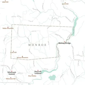 Vector Cartography Design Imprime: MA Franklin Monroe Vector Road Map