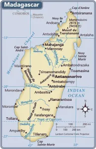 Mapas De Referencia Imprime: Mapa del país Madagascar.