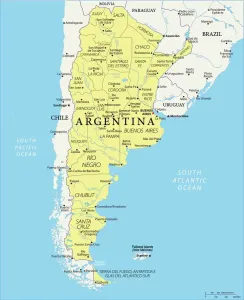 Impresiones de Mapa de Argentina - Ilustración vectorial Argentina Imprime: Mapa de Argentina - Vector.