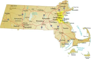 Massachusetts Map Imprime: map of Massachusetts