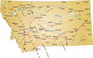 Mapa de Montana