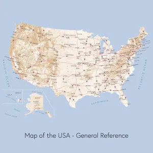 USA Map Imprime: Map of the USA general reference