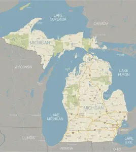 Reference Maps Imprime: Michigan Map