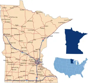 Reference Maps For Design Imprime: Minnesota road map