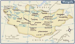 Fine Art Storehouse Maps Imprime: Mongolia country map