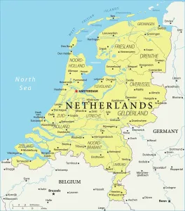 Mapas De Referencia Imprime: Mapa de Referencia de los Países Bajos