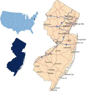 Reference Maps For Design Imprime: New Jersey road map