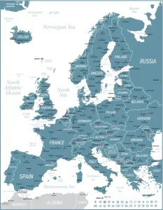 Vintage Style Maps Imprime: Print
