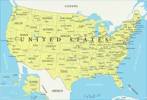 American Geography Map Imprime: United States Reference Map