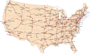 Mapa de carreteras de EE.UU.