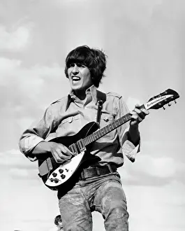 George Harrison Guitar Imprime: Performing