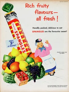 Vintage Food Advertising Imprime: Spangles