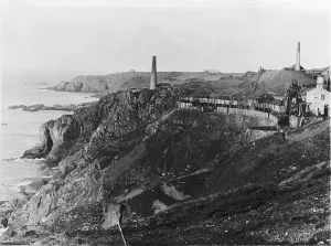 Inglaterra Imprime: Minera Levant, St Just en Penwith, Cornualles. Vista general, principios de 1900.